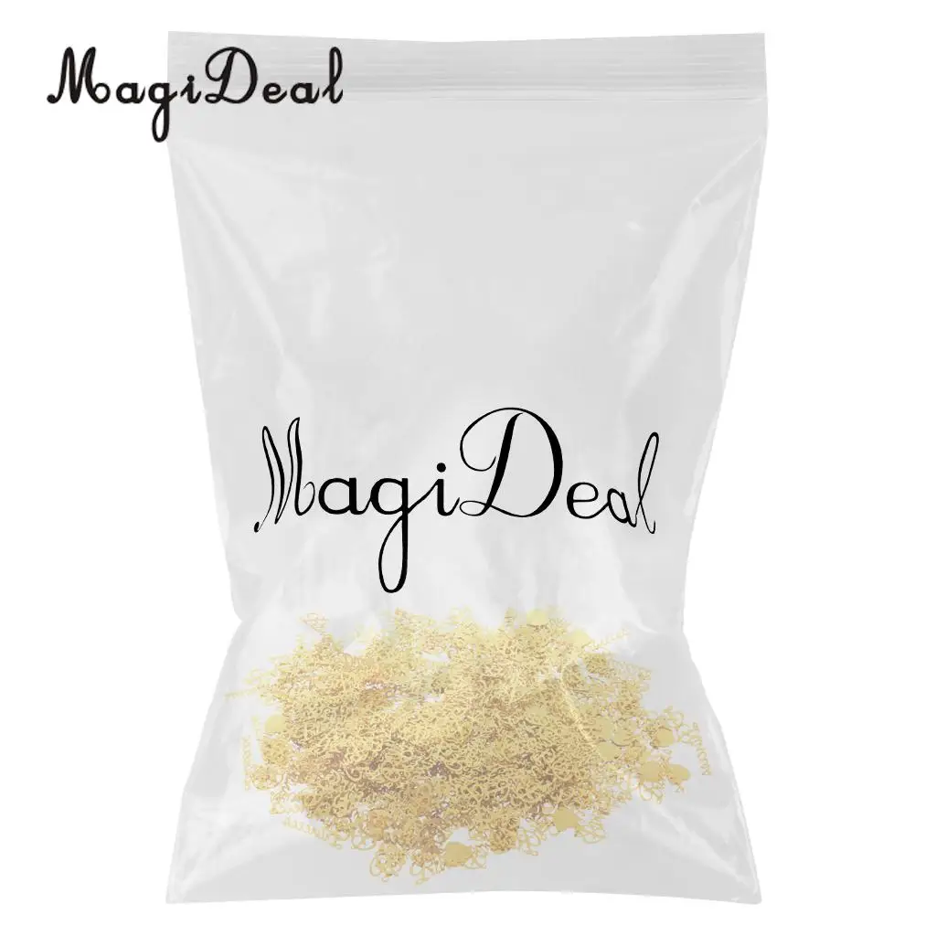 MagiDeal Lovely 1 Bag 15g Glitter PRINCESS Heart Confetti Foil Craft for Girls Birthday Hen Night Party Decor Gold/Silver/Purple