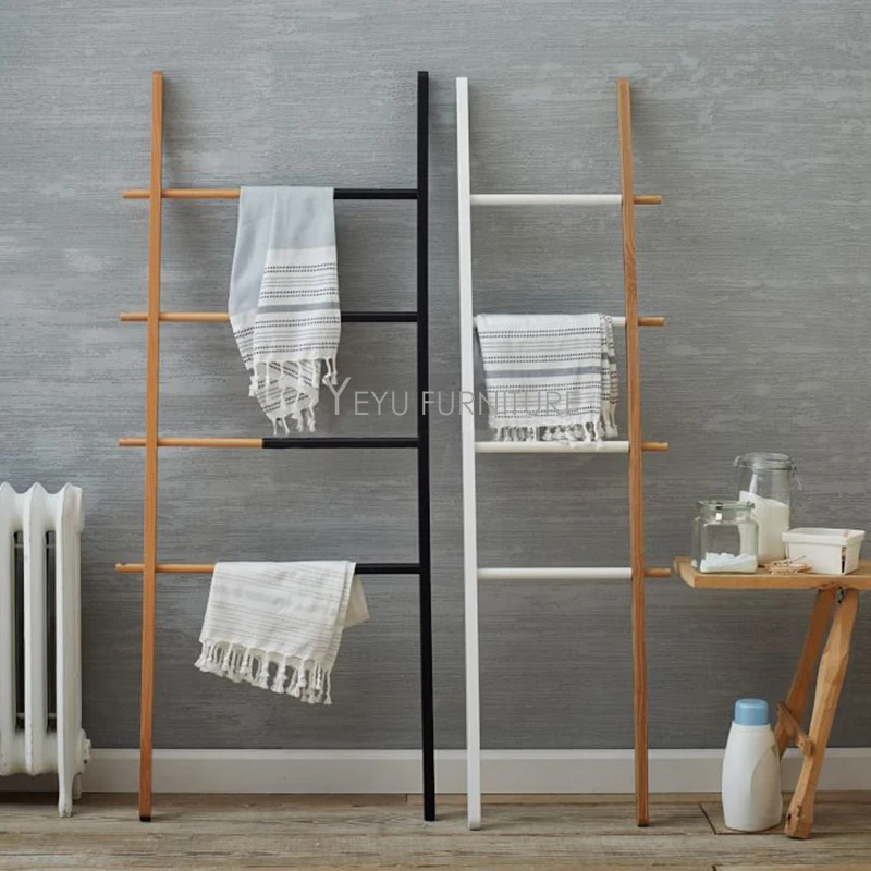 Design moderno Em Madeira Maciça escada retrátil Cabide cabide cabide retrátil escada Sala de estar dupla cor 1 PC