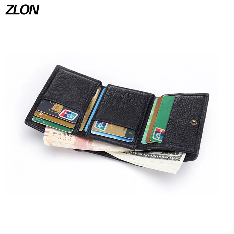 Zlon Новый Пояса из натуральной кожи Для мужчин кошелек этих денег кошелек 8 карты получение держатель ID окна водительское удостоверение