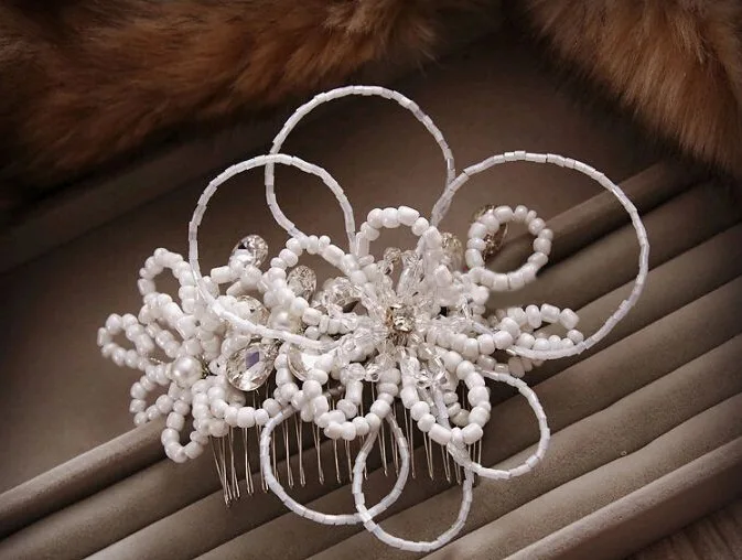 European handmade pearl Hair Comb Bridal headwear wedding jewelry for hair European handmade pearl Hair Comb Bridal headwear wedding jewelry for hair