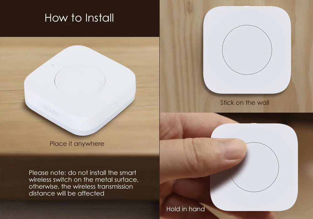 Xiaomi Aqara Smart Multi-Functional Intelligent Wireless Switch Key Built In Gyro Function Work With Android IOS Mijia APP (5)