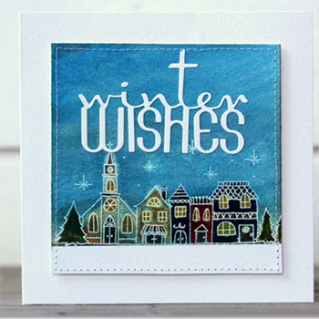 

Good Word "wintertime Wishes" Metal Cutting Dies Stencils DIY Scrapbooking Album Paper Cards Craft Decorative Embossing New 2019