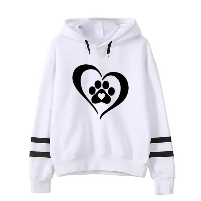 

Sweatshirt Print Long Sleeve Hooded Solid Pullover Casual Tops Women's Sweatshirt Sweatshirt Womens Dropshipping