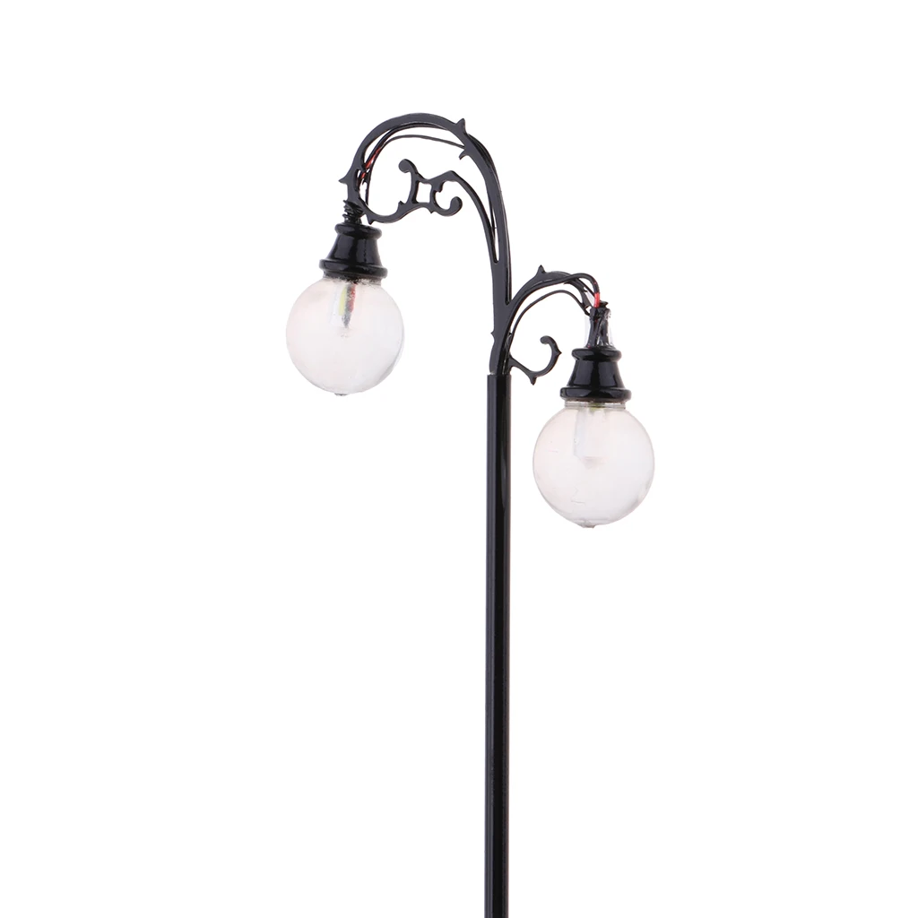 3 Pieces Model Railway Led Lamppost Lamps Yard Street Lights HO Scale