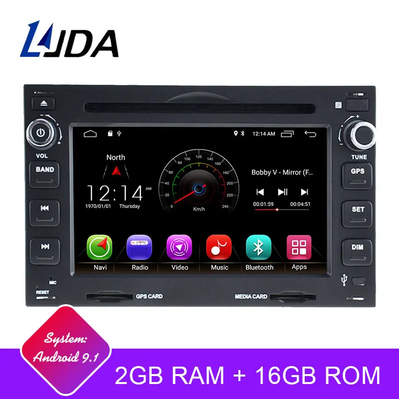 Discount LJDA 2 Din Android 9.1 Car Radio For VW Volkswagen GOLF POLO TRANSPORTER Passat b5 Car Multimedia Stereo Auto Audio GPS Navi DVD 0