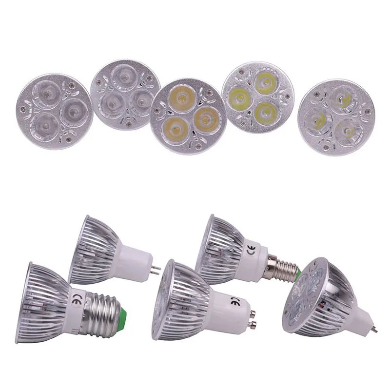 

Refletor LED 3W Spotlights GU 10 MR16 E27 E14 Bulb Warm / Cold White Red Yellow Blue Green Lights Color Bulb 12V 110V 220V