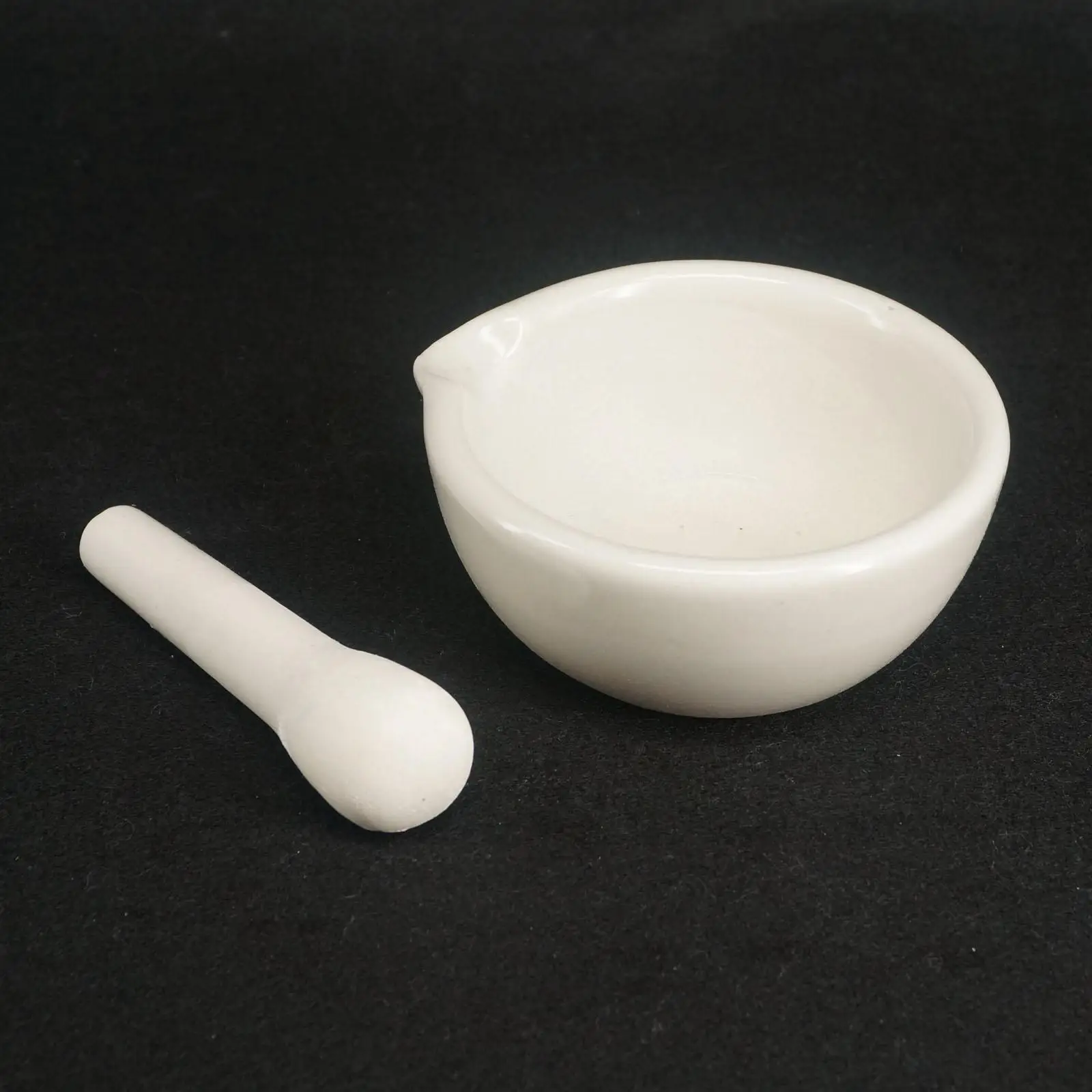 130mm Ceramic Porcelain Mortar And Pestle Mix Grind Bowl Set Herbs Kitchen