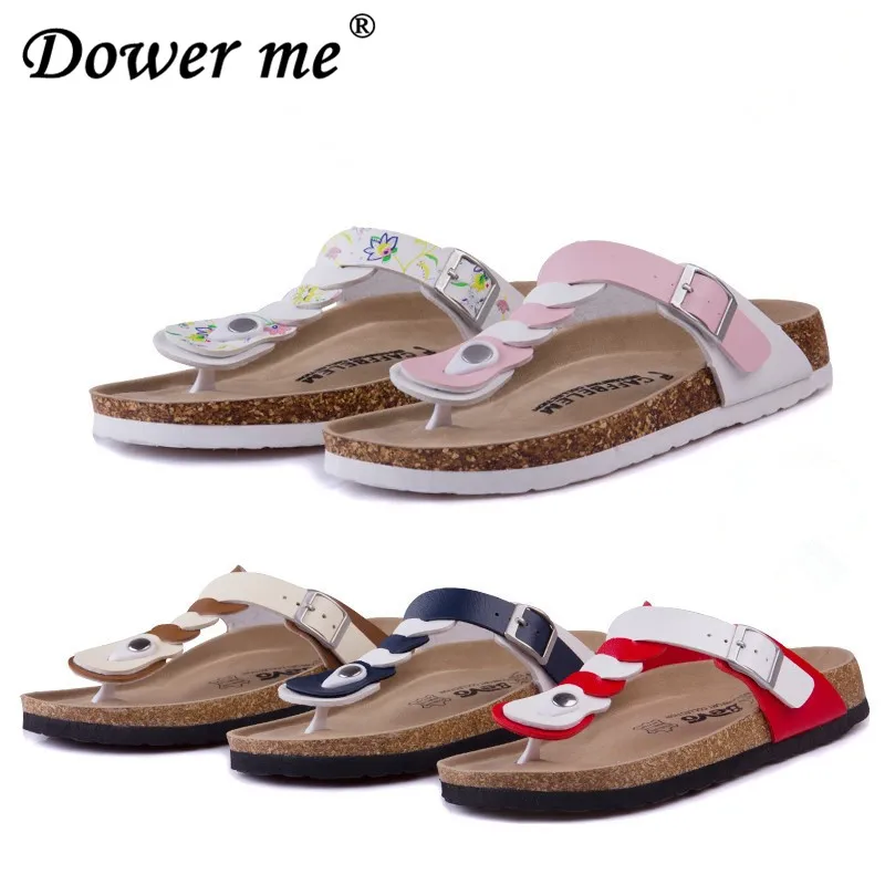 

2018 Summer Women Sandals Cork Slippers Casual unisex Outdoor Shoes Flats Buckle Fashion Beach Shoes Slides Plus Size 35-43