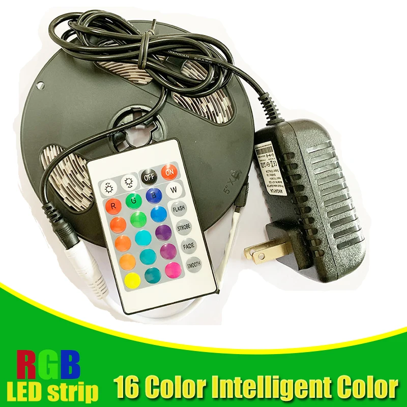 

RGB 5 Meter 300Leds Non-waterproof Led Strip 5050 DC12V 60Leds/M Flexible Lighting Ribbon Tape White/Warm White/Blue Strip