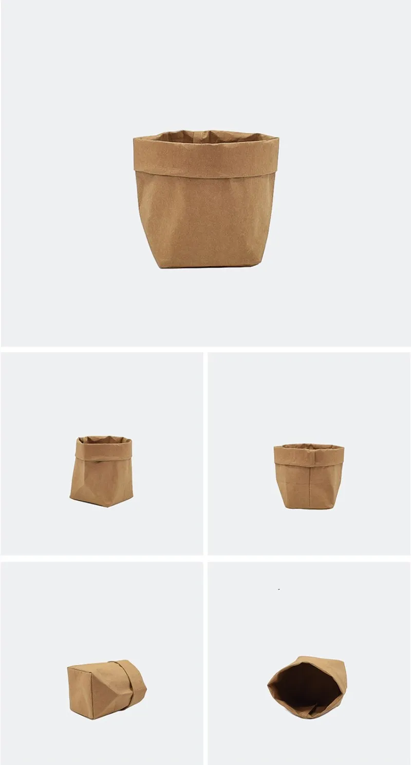 Мини суккуленты крафт-бумага крышка цветочного горшка моющаяся сумка для хранения повторное использование растений растительные сумки для выращивания нордическая домашняя сумка-Органайзер