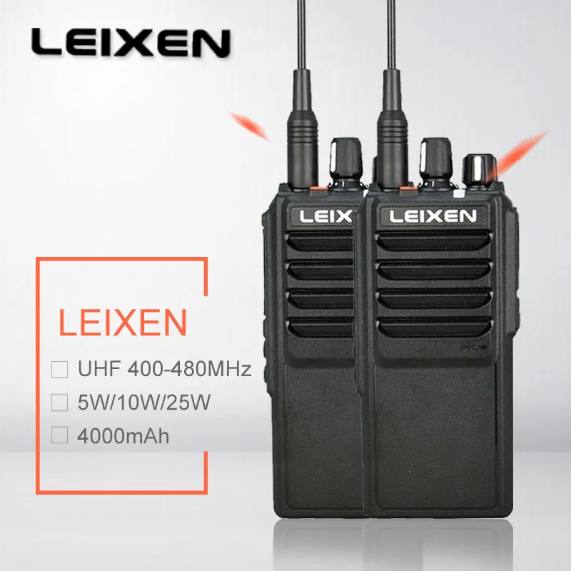 

2pcs LEIXEN High Power Walkie Talkie 10W 25W Ham CB Two Way Radio Station Long Range 25KM Amateur Transceiver Interphone