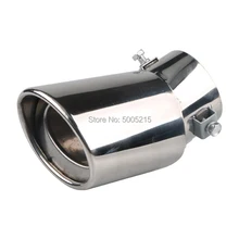 Universal Car Exhaust Muffler Tip Stainless Steel Elbow Straight Pipe Modified Car Tail Throat Liner Pipe zd universal car carbon exhaust tip stainless steel pipe modified bend style twin outlet akrapovicrear tail liner accessories