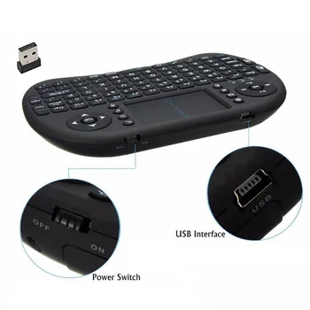 

Mini Backlit Wireless Keyboard BK8 With Touchpad Multimedia Keys Keyset For PC Pad Android/Google TV Box HTPC IPTV PS3 ND998