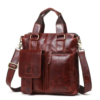 

Mens Shoulder Bag Leather Men's Genuine Leather Handbags Men's Over Shoulder Bag Crazy Horse Handbag Briefcase Business Packag