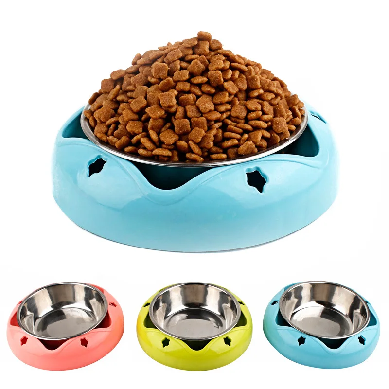 

Pet Food Bowl Stainless Steel Anti-slip 2 Layer Cats Dog Food Bowl Pet Supplies Hot Sale