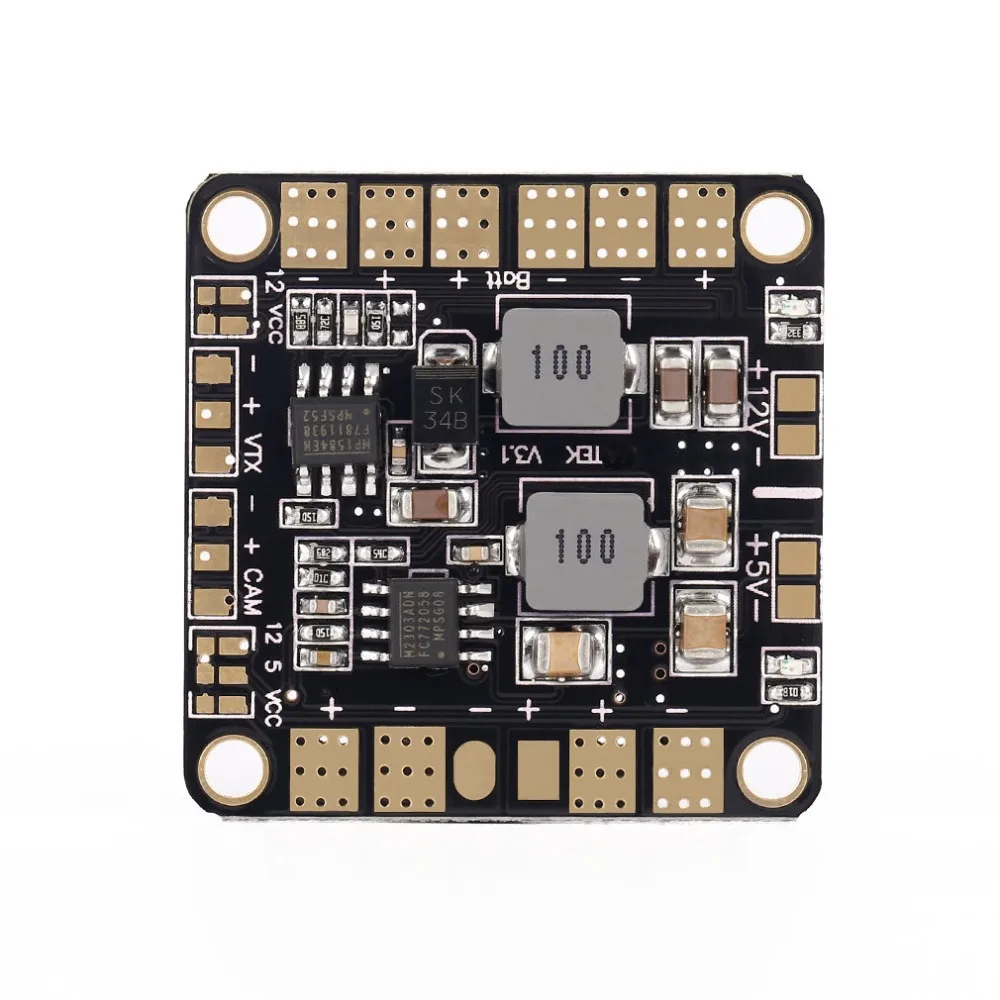 Мини плата распределения питания PDB с BEC 5V и 12V для FPV QAV250 ZMR250 Multicopter Quadcopter 5V/12V