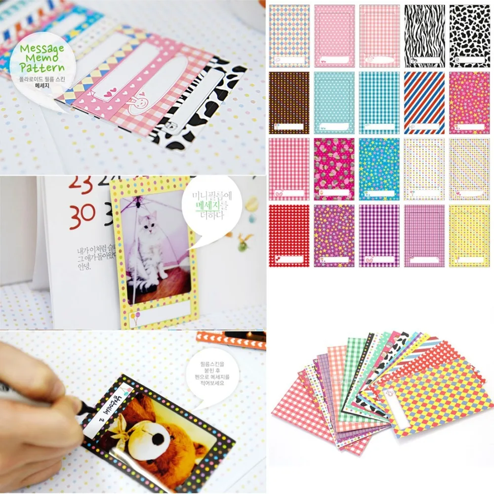 

20Pcs/Set Polaroid Films Photo Stickers For Mini Instant Notebook Decoratio(Random Color)