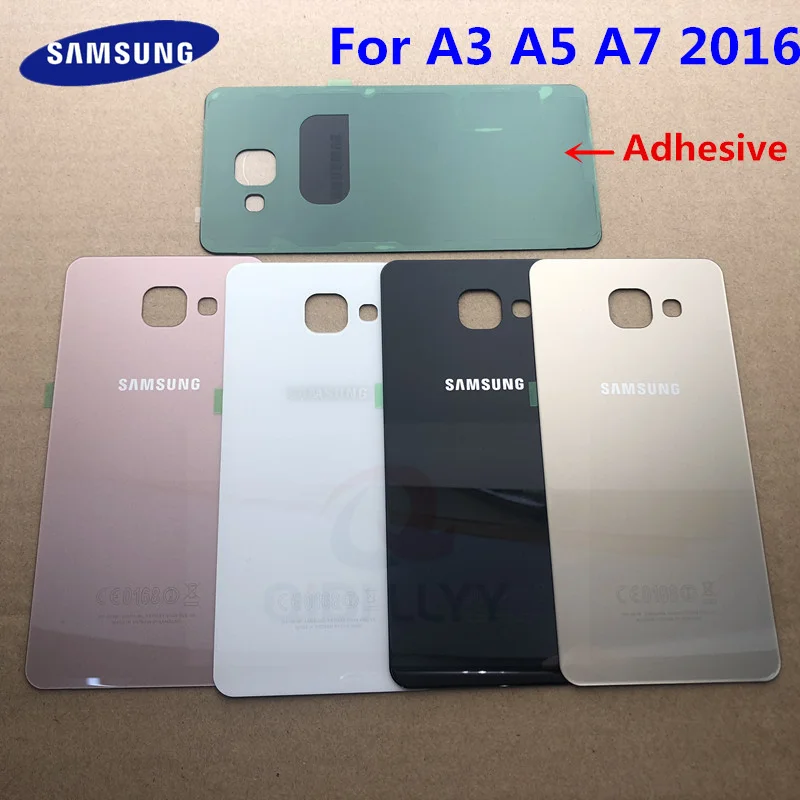 Для SAMSUNG Galaxy A3 A5 A7 A310 A510 A710 Задняя стеклянная крышка батарейного отсека задняя дверь Корпус чехол Задняя стеклянная крышка