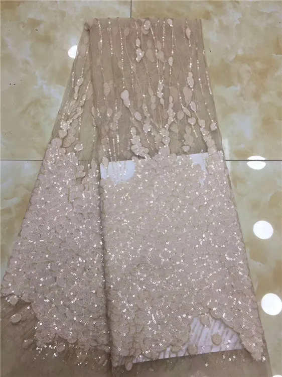 Gold African Lace Fabric French Sequins Net High Quality Sequin 2018 4.5*1.25m(12 | Дом и сад