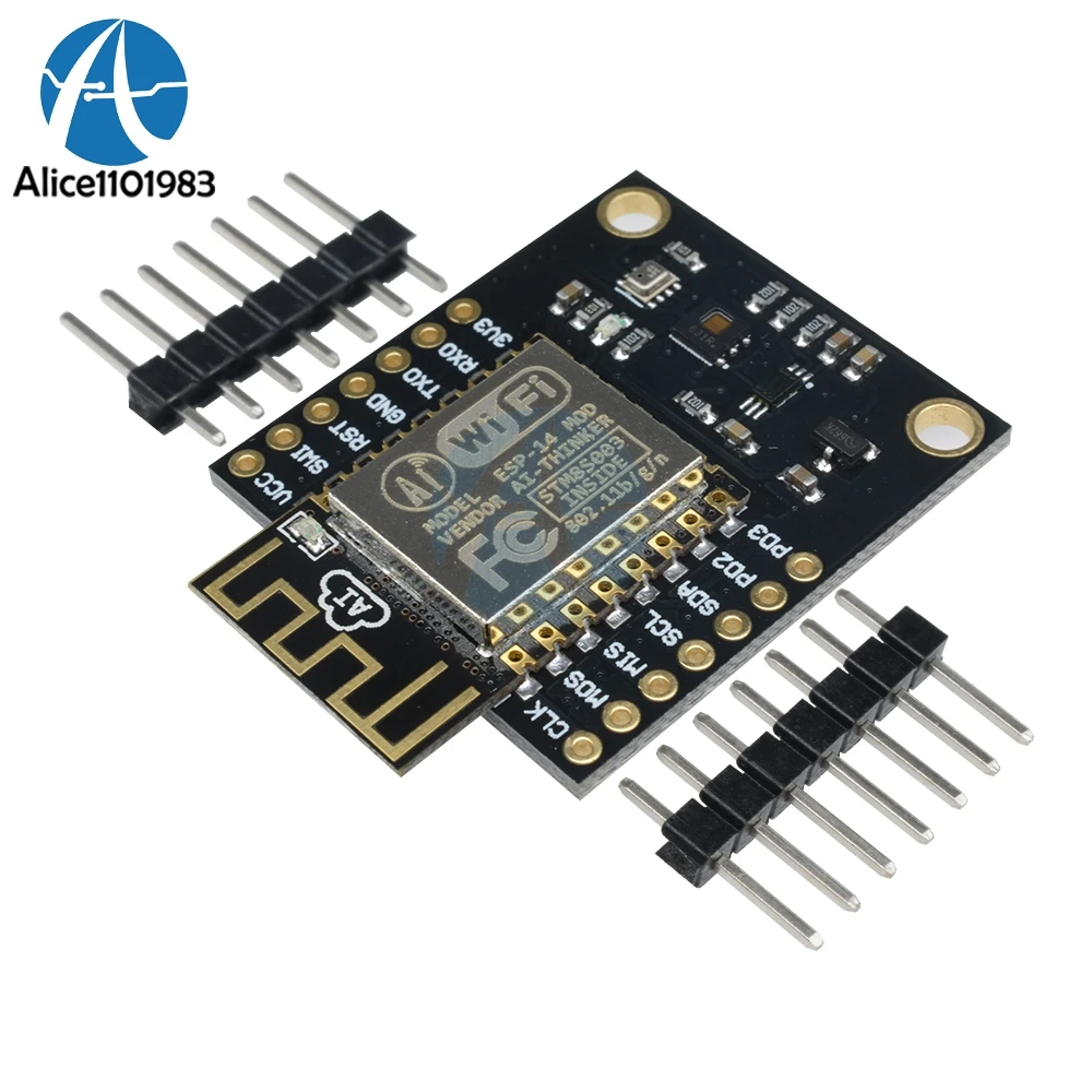 

ESP12 ESP12F BMP280 HDC1080 BH1750FVI Temperature And Humidity Light Pressure Sensor WIFI Transmission Module For LAN IOT
