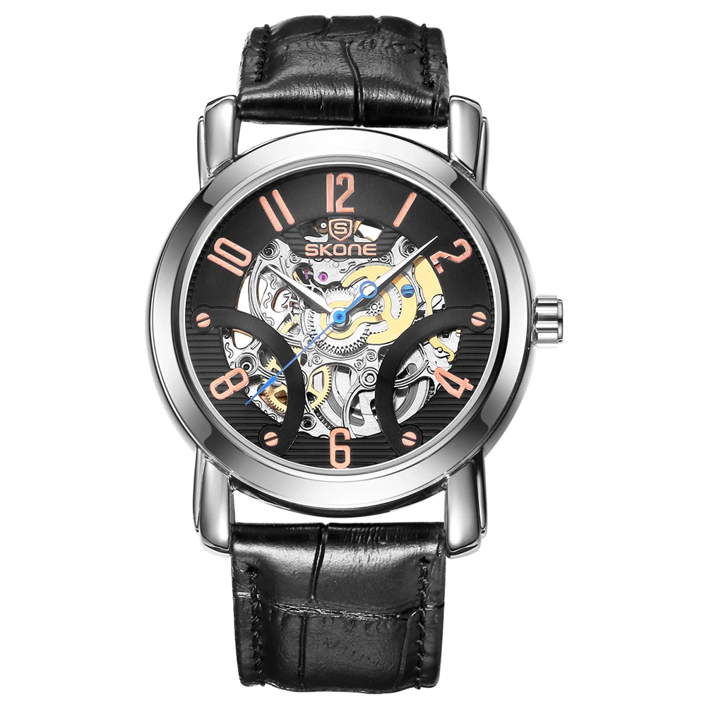 skone skeleton watch