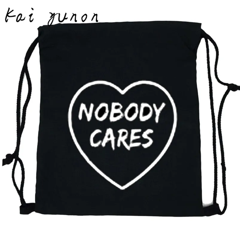 

Unisex Letter Print Backpacks 3D Printing Bags Drawstring Backpack Dec 26