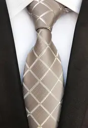Модные дизайнерские Для мужчин галстук в клетку Бизнес человек Формального Галстук для Подходящее платье рубашка