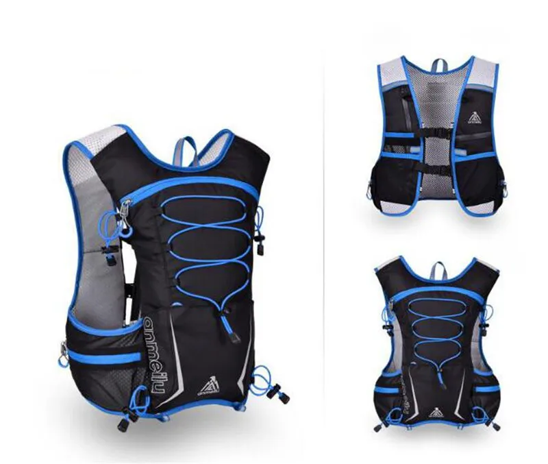 ANMEILU 5L Сумка для бега Рюкзак гидратация сумка для спорта на открытом воздухе жилет супер светильник для велоспорта скалолазание Кемпинг Туризм Бег