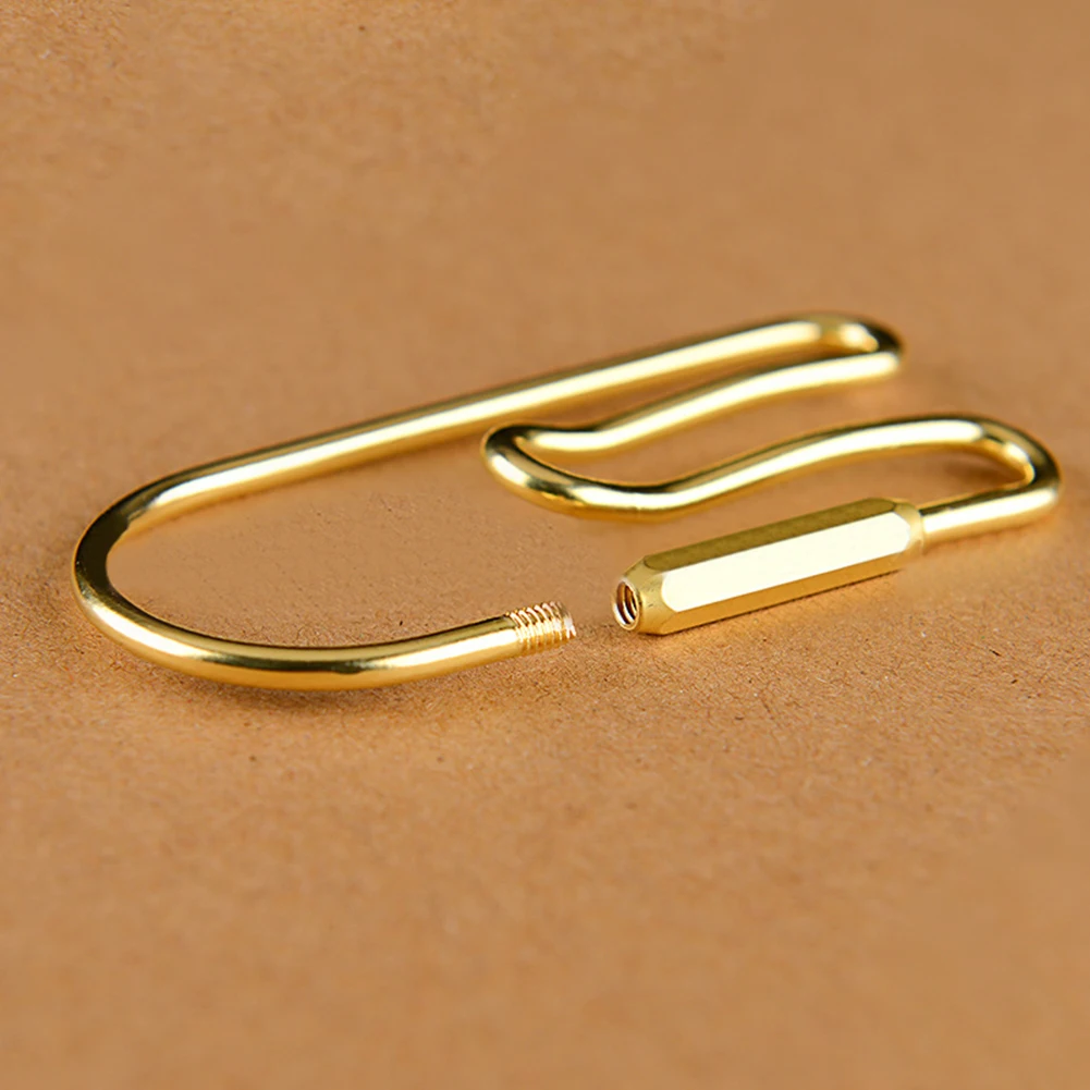 Латунная петля брелок автомобильный Золотой органайзер для ключей брелок крепление украшение петля кольцо на брелок ремень кошелек с крючком зажим
