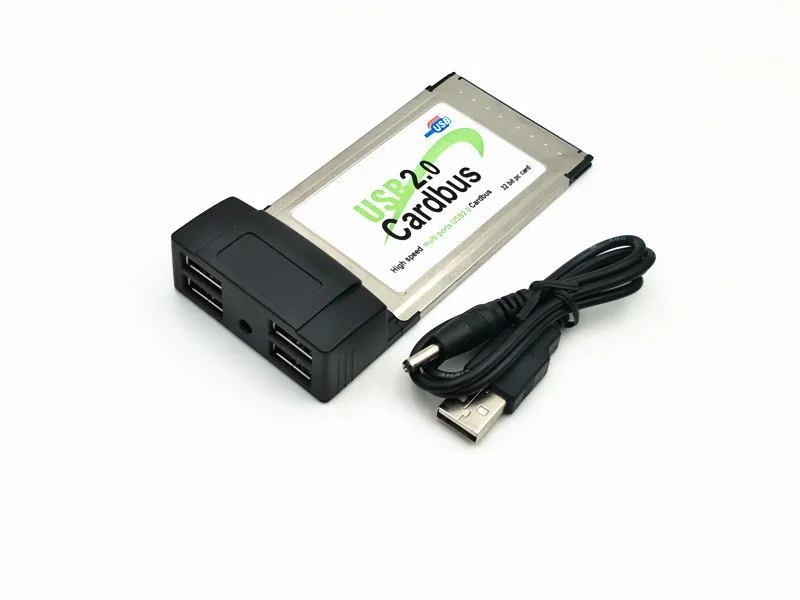 USB 2.0 4 Ports HUB PCMCIA Cardbus Adapter For Laptopin Add On Cards