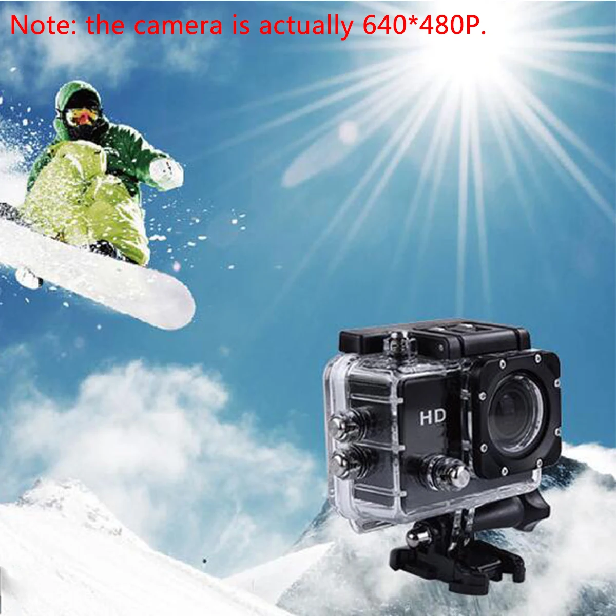 Фристайл 2 дюймовый ЖК дисплей 640P * 480P экшн Камера позволяющая погружаться под