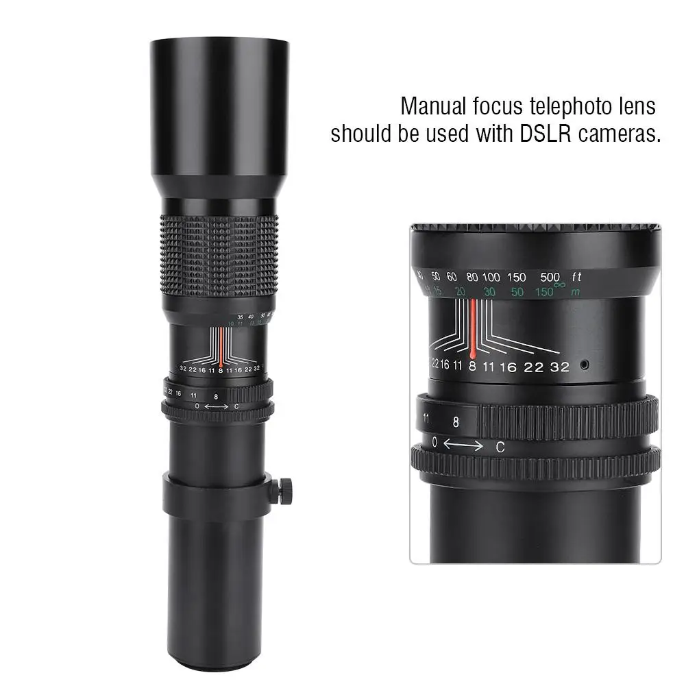 500 мм F8-F32 ручной фиксированный фокус DSLR телеобъектив для Canon EF для Nikon F для Pentax PK для sony 500 мм F8-F32 телеобъектив