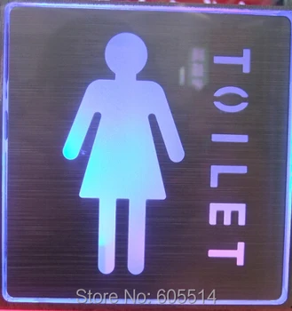 

[Seven Neon]Free shipping 2sets 200*200*30mm square shape led singnal light led indicator for female toilet signal