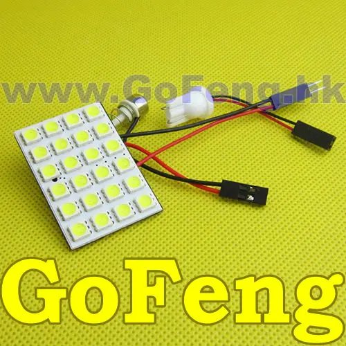 100 шт./лот T10 24 SMD Festoon адаптер светодиодные фары 5050 24SMD 24LED световая Панель |