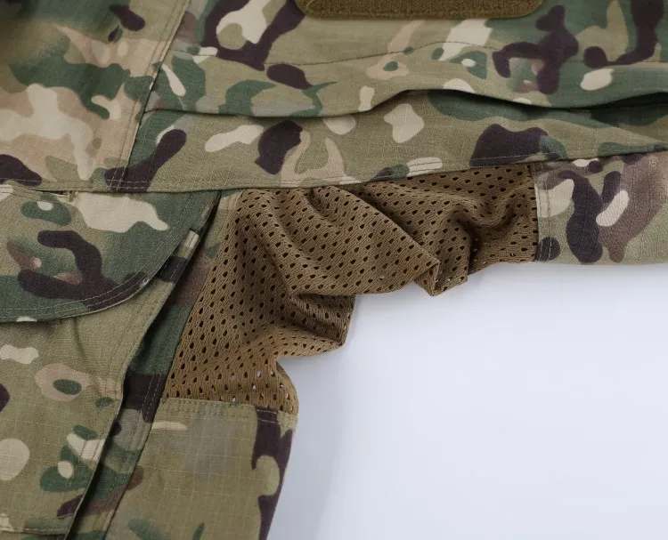 Новая военная тактическая рубашка Мужская дышащая армейская Боевая Пейнтбольная рубашка Повседневная камуфляжная Водонепроницаемая Мультикам рубашка с длинным рукавом