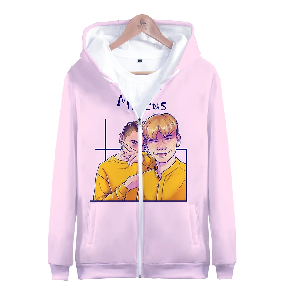 Marcus and Martinus Harajuku Zipper Jacket Marcus Martinus 3D Hoodies Sweatshirt Women/Men singer Hoodies Women Plus Size