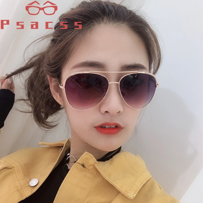 

Psacss Pilot Sunglasses Men Women High Quality Alloy Glasses Frame Vintage Brand Designer Sun Glasses For Driving Fishing UV400