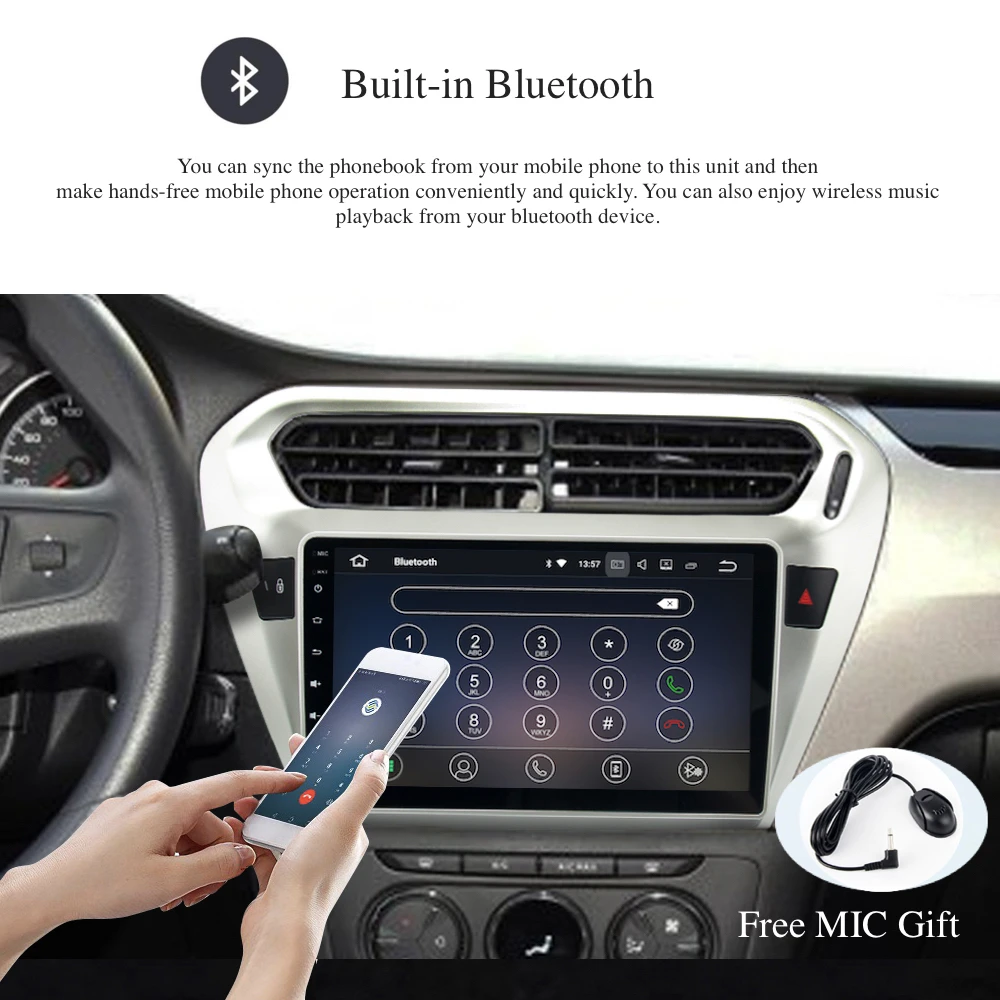 Discount Android 9.0 Car Radio 2 Din GPS Navi for Peugeot 301 2013 - 2017 / Elysee PX6 DSP IPS HDMI output 4Gb+64Gb RDS WIFI USB carplay 1