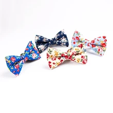 Новые цветочные хлопчатобумажные галстуки-бабочки, повседневные бабочки, галстук для мужчин, вечерние, свадебные