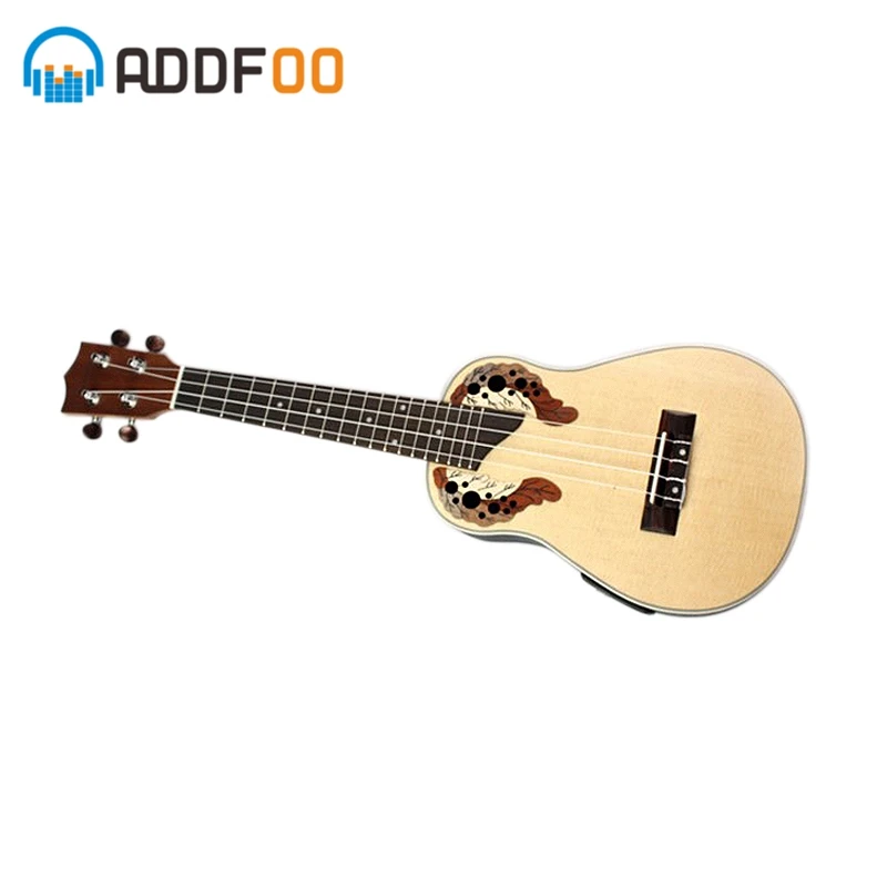 

ADDFOO 23 inch Acoustic Ukelele Hawaiian Spruce Rosewood Fretboard Compact Ukulele 4 Strings Guitar Guitarra Musical Instrument