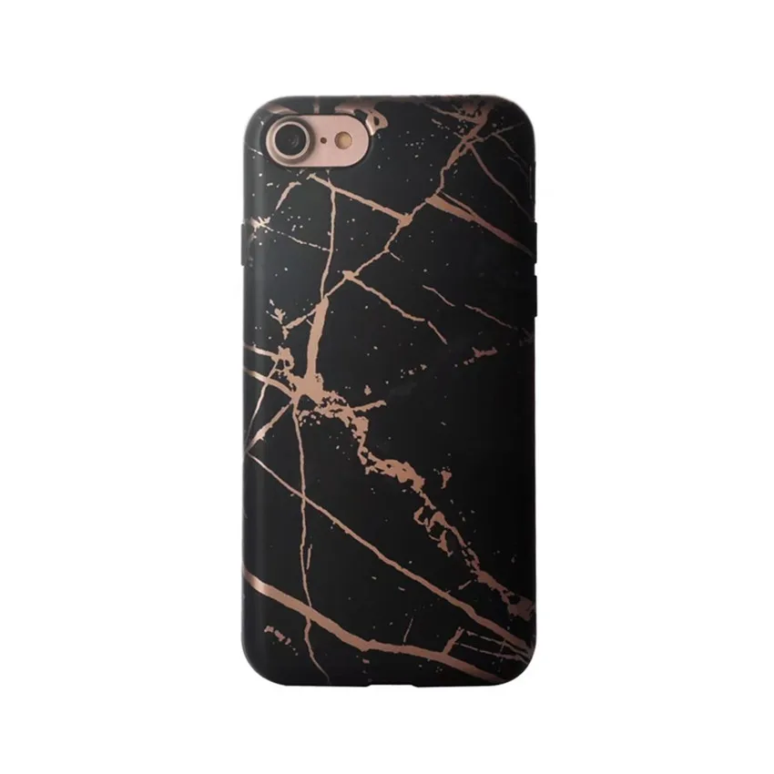 

High quality frosted Soft TPU Cell Phone Case for iPhone7 6s 6 Plus Luxury Bronzing Marble Pattern Back Cover shell