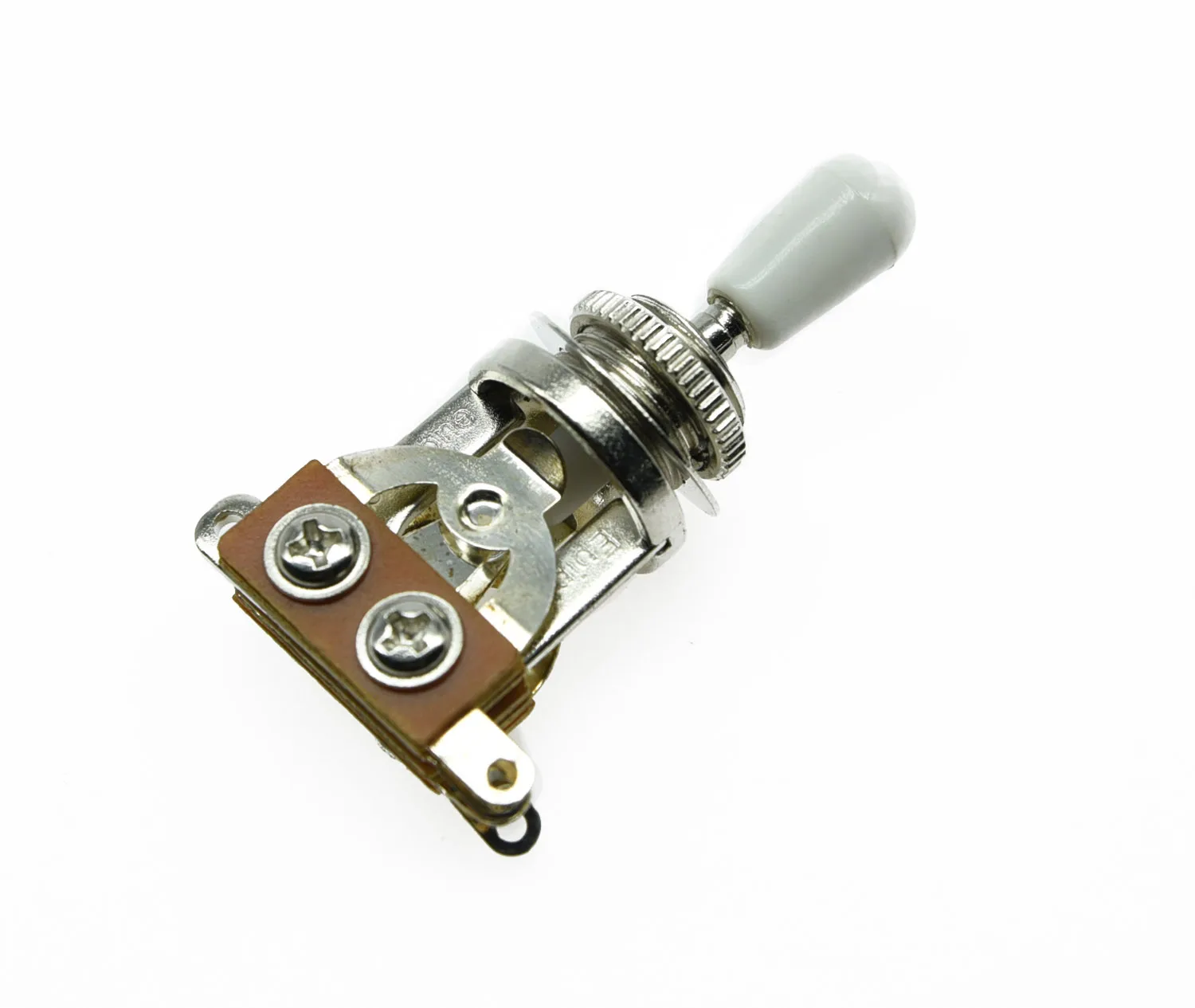 KAISH Chrome 3 Way Guitar Toggle Switch with White Tip Fits LPin