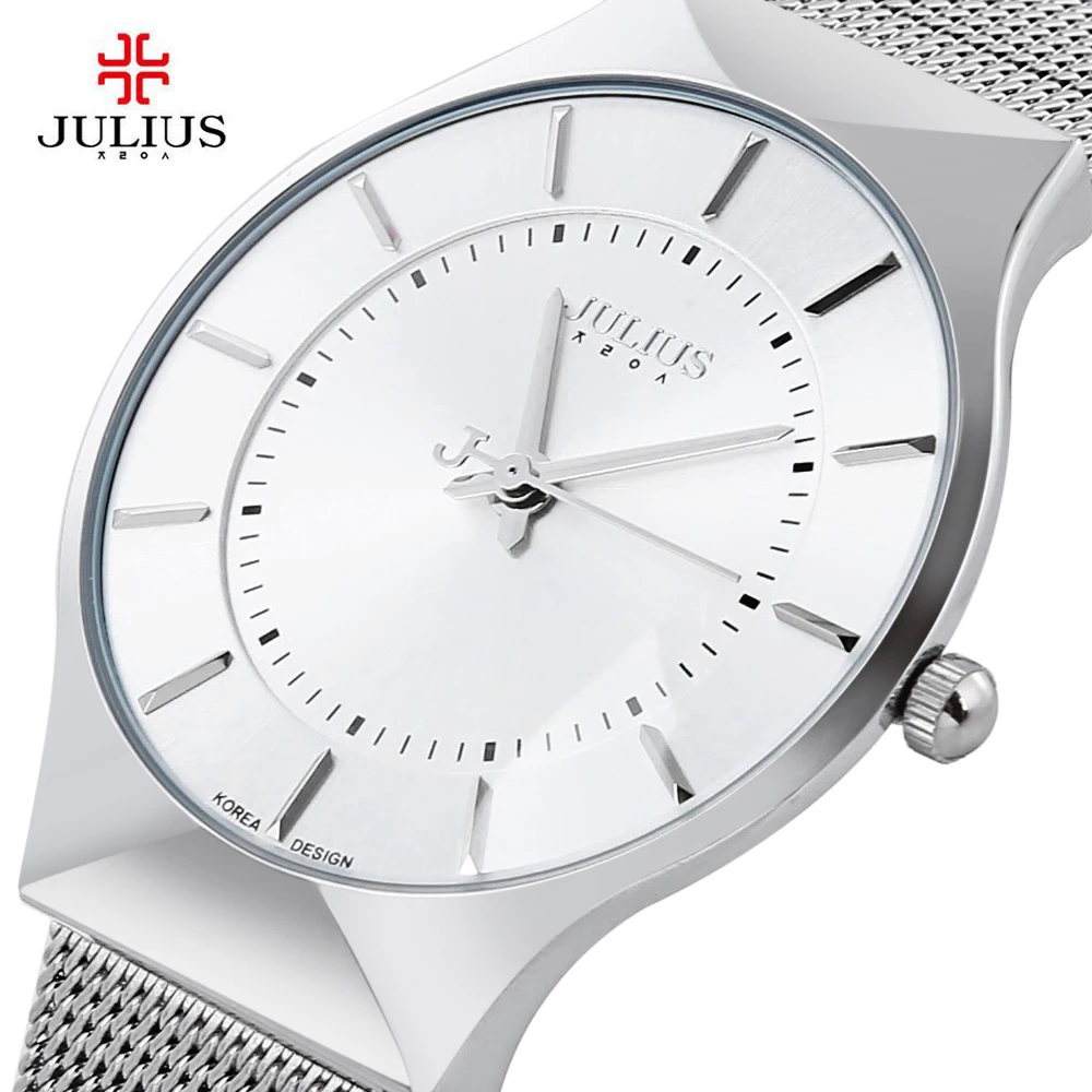 Prix pour Top Marque Julius Hommes Montre En Acier Inoxydable Bande Analogique Affichage Montre À Quartz Ultra Mince de Cadran Hommes Montres Relogio Masculino Prix pour Top Marque Julius Hommes Montre En Acier Inoxydable Bande Analogique Affichage Montre À Quartz Ultra Mince de Cadran Hommes Montres Relogio Masculino