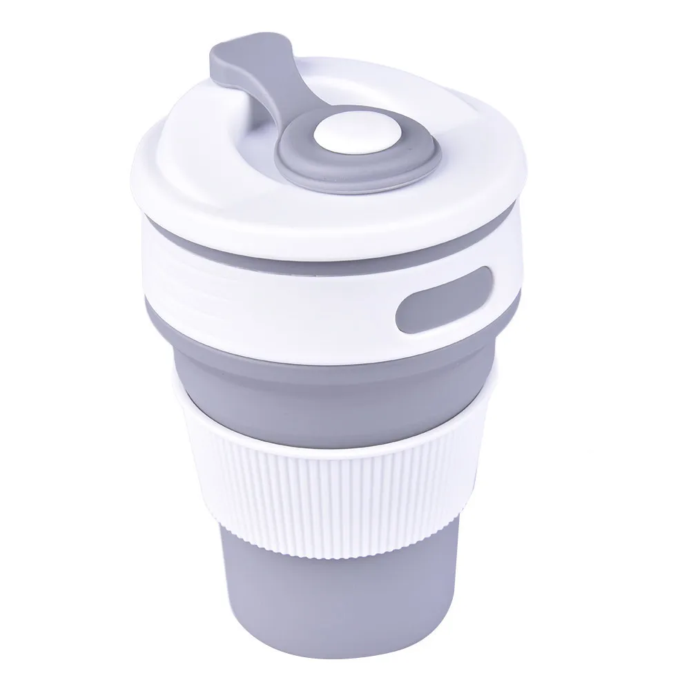 Складная Силиконовая походная посуда, портативная походная чашка, выдвижная чашка для питьевой воды, для путешествий, кемпинга
