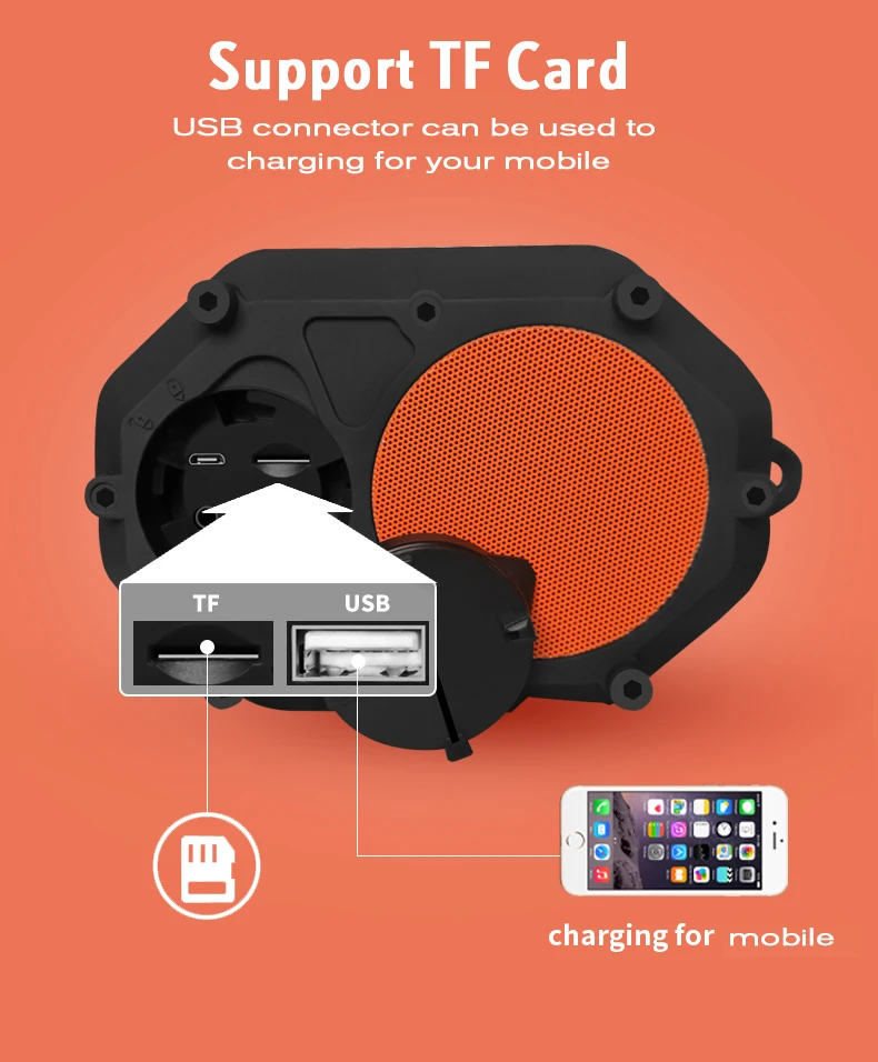 12 Liboer Wireless Bluetooth Speaker Waterproof Bike 10W Speaker for TV Portable mp3 TF Bluetooth Speakers Bass Shower Outdoor BT90