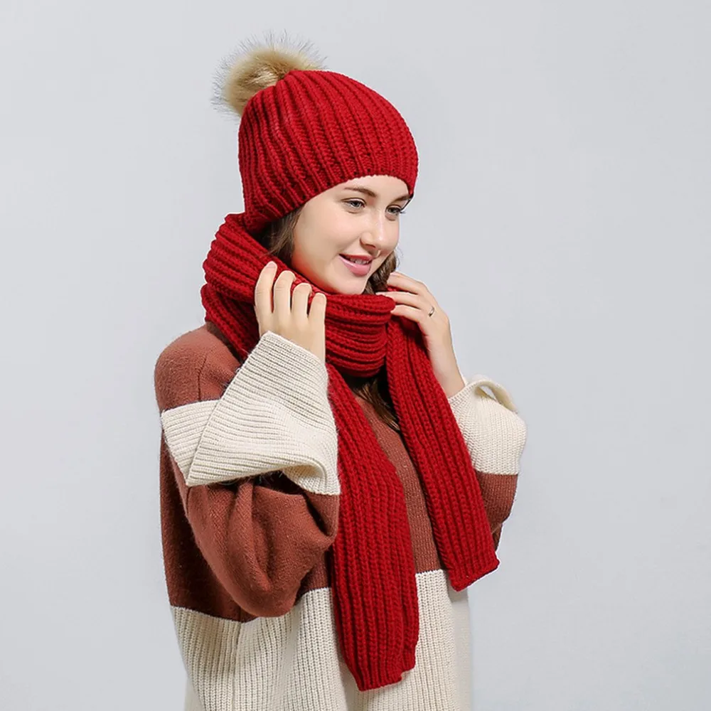 Хит продаж зимние женские вязаные шапочки Skullies шерстяные громоздкие шапки и