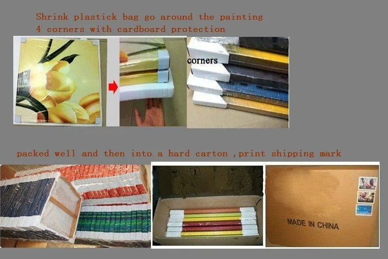 Pintados à mão pintura a óleo casa