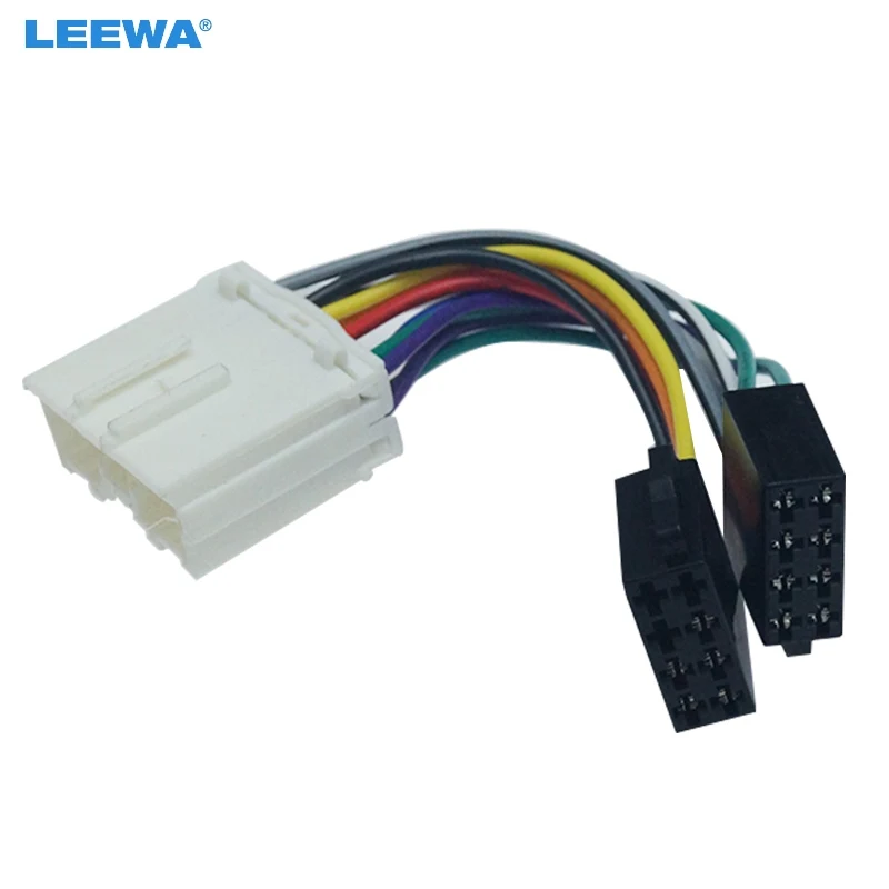 LEEWA 10X Car Stereo Conversion Plug Wire Adapter For Mitsubishi to ISO CD Radio Wiring Harness Original Head Units Cable | Автомобили и