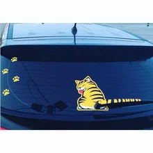 

Funny Cartoon Cat Decoration Moving Tail Stickers Auto Vehicle Window Wiper Decals Car Outside Styling Decoration