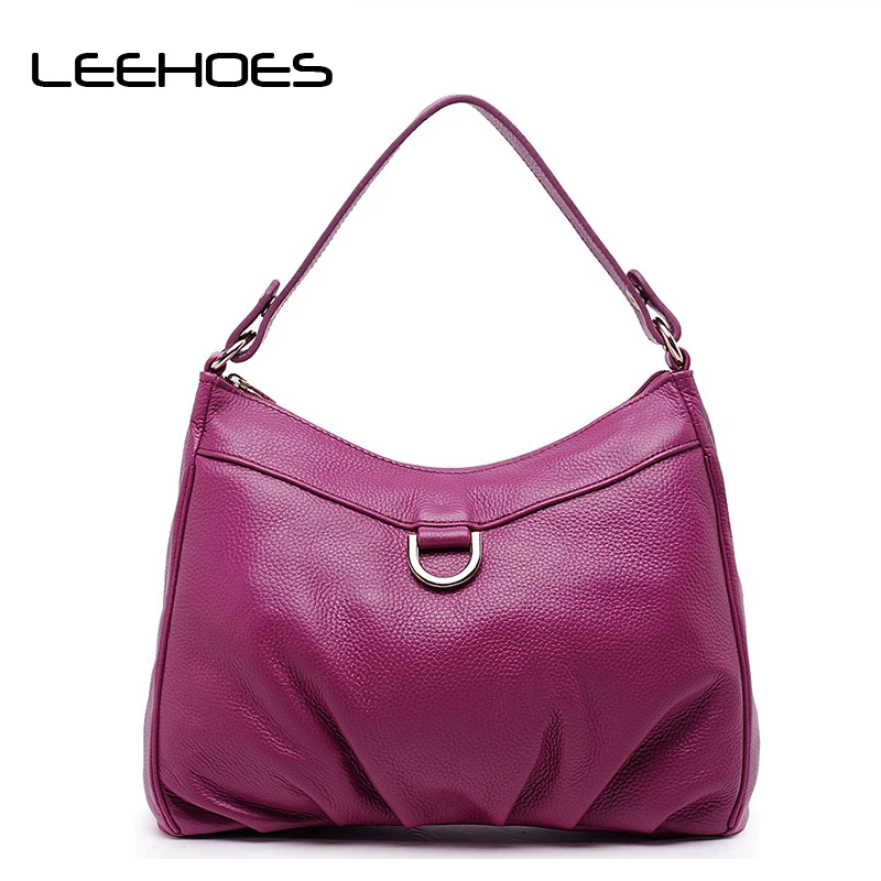 Genuine Leather Women Shoulder Bag Rose Red Fashion Leather Tote Shoulder Bag Bolsas Femininas Large Capacity Casual Women Bags Genuine Leather Women Shoulder Bag Rose Red Fashion Leather Tote Shoulder Bag Bolsas Femininas Large Capacity Casual Women Bags